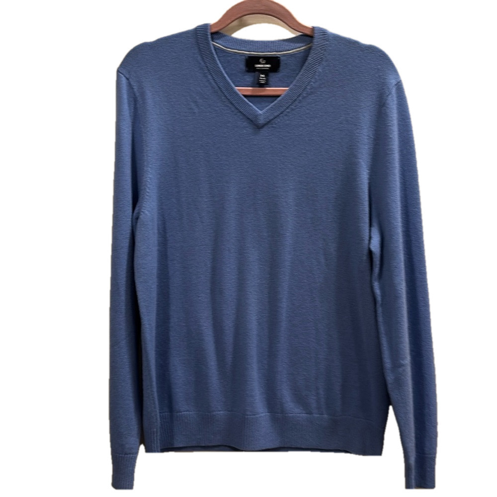 Lands End Cashmere men’s blue sweater, size  medium.